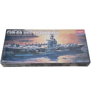 USS Eisenhower Aircraft Carrier Model Kit - Blue / Gray